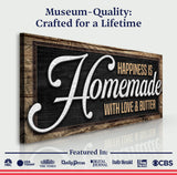 Happiness Is Homemade With Love And Butter Sign II - Tailored Canvases - Flyclothing LLC
