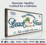 Personalized Beach House Sign III - Tailored Canvases - Flyclothing LLC