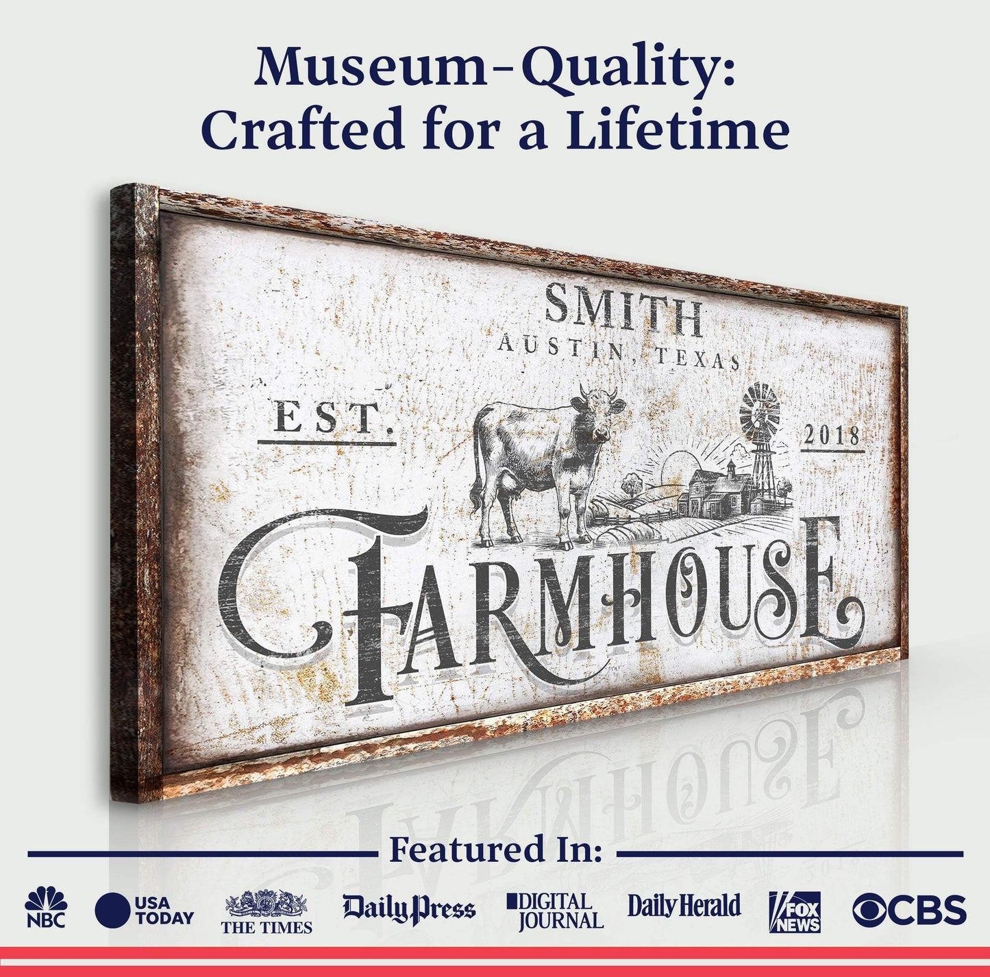 Rustic Vintage Farmhouse Sign II - Tailored Canvases - Flyclothing LLC