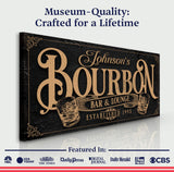 Personalized Bourbon Bar Sign II - Tailored Canvases - Flyclothing LLC