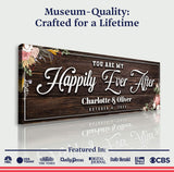 Personalized Happily Ever After Couple Sign - Tailored Canvases - Flyclothing LLC