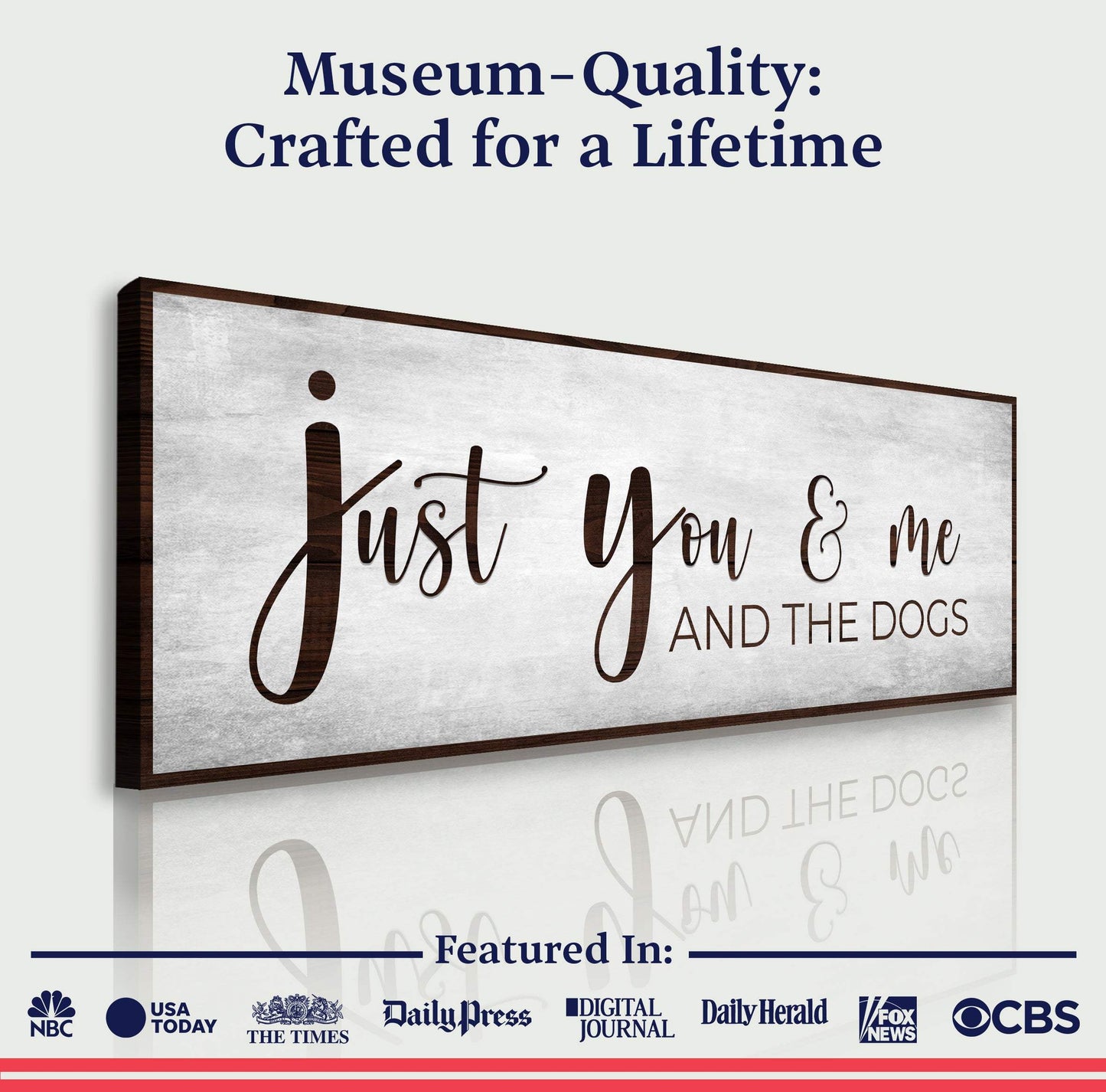 You, Me, And The Dogs Sign III - Tailored Canvases - Flyclothing LLC