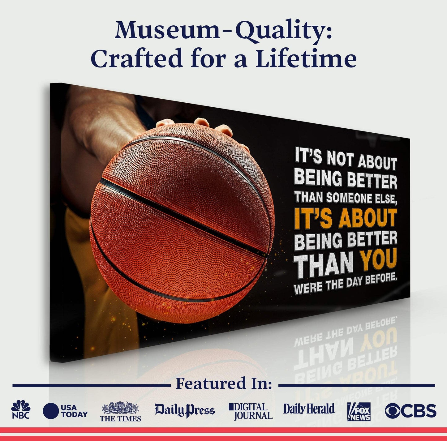 It's Not About Being Better Sports Quote Sign II - Tailored Canvases - Flyclothing LLC