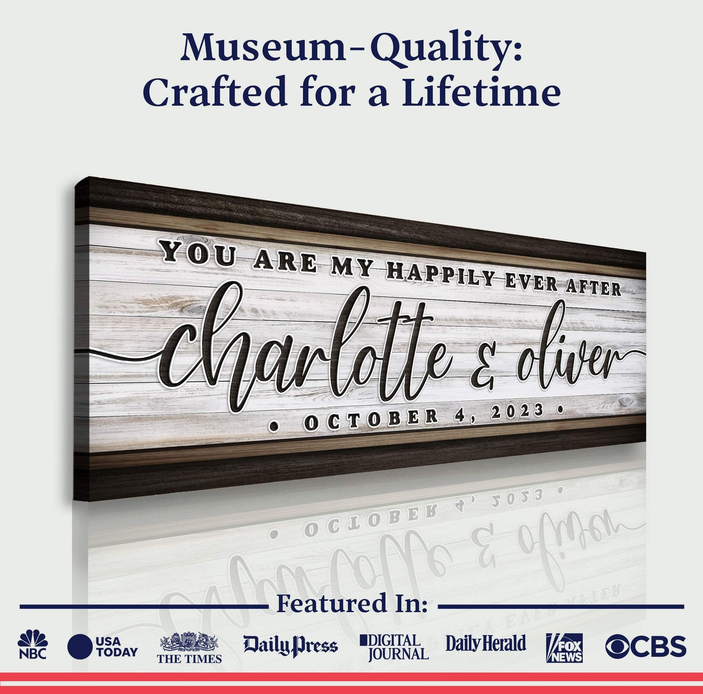 Personalized Happily Ever After Couple Sign II - Tailored Canvases - Flyclothing LLC