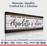 Personalized Happily Ever After Couple Sign II - Tailored Canvases - Flyclothing LLC