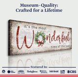 It's the most Wonderful Time of the Year Christmas Sign IV - Tailored Canvases - Flyclothing LLC