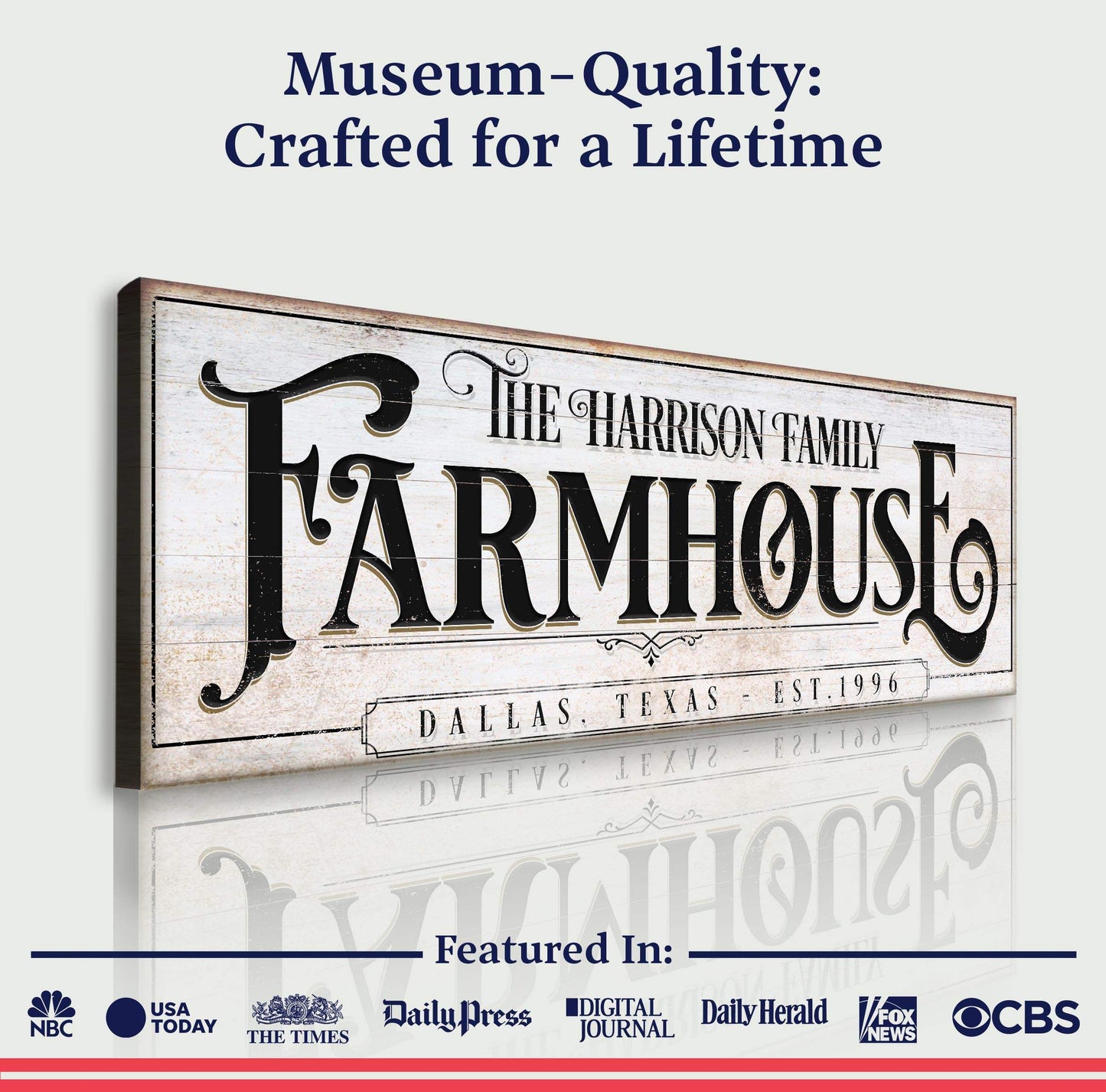 Vintage Rust Farmhouse Sign - Tailored Canvases - Flyclothing LLC