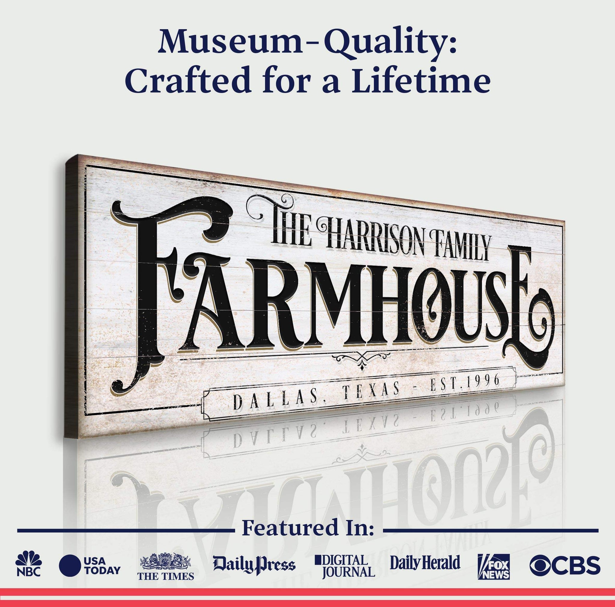 Vintage Rust Farmhouse Sign - Tailored Canvases - Flyclothing LLC