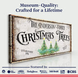 Family Christmas Tree Farm Sign III - Tailored Canvases - Flyclothing LLC