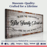 Bless The Food Before Us Kitchen Sign - Tailored Canvases - Flyclothing LLC