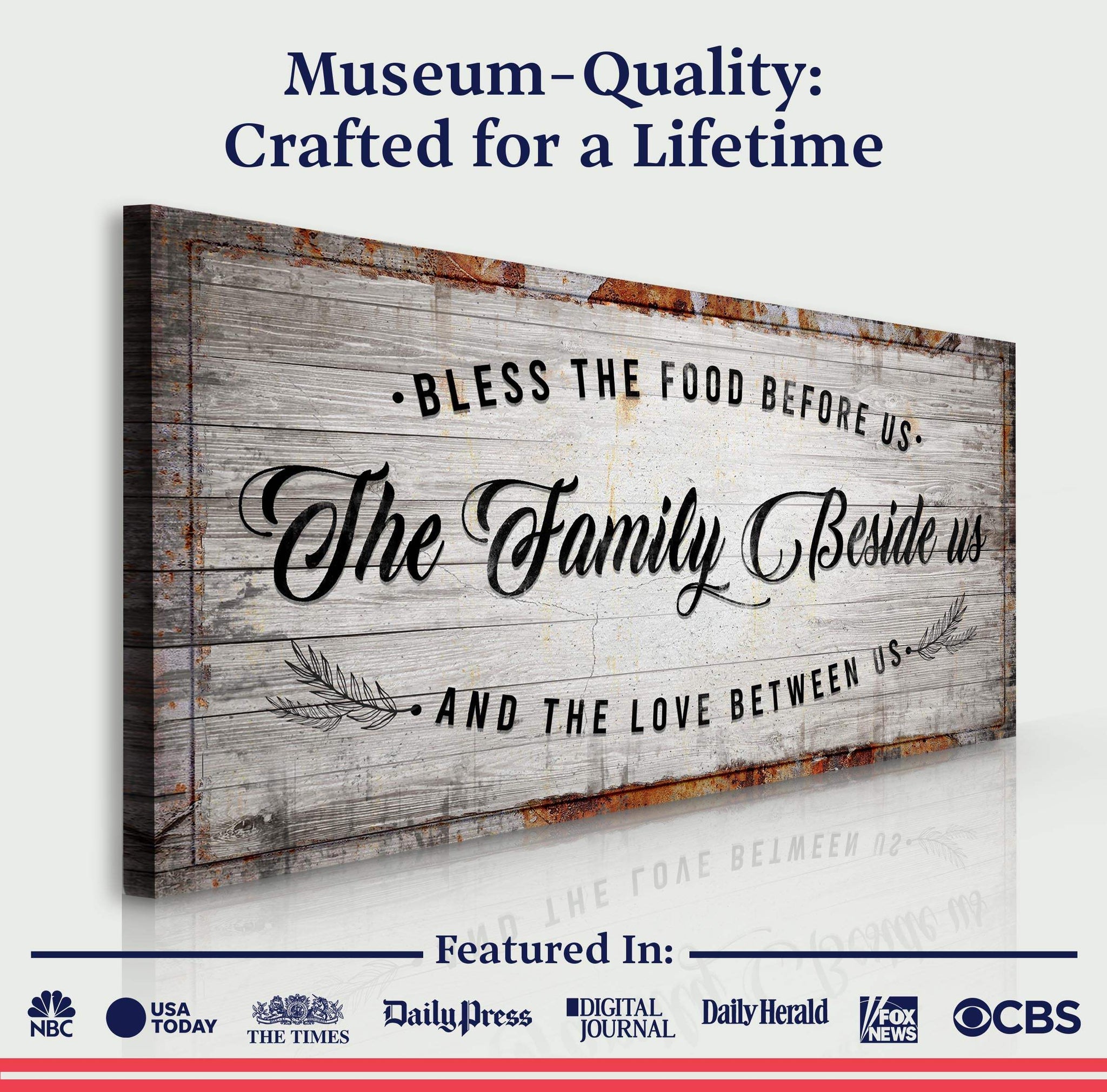 Bless The Food Before Us Kitchen Sign - Tailored Canvases - Flyclothing LLC
