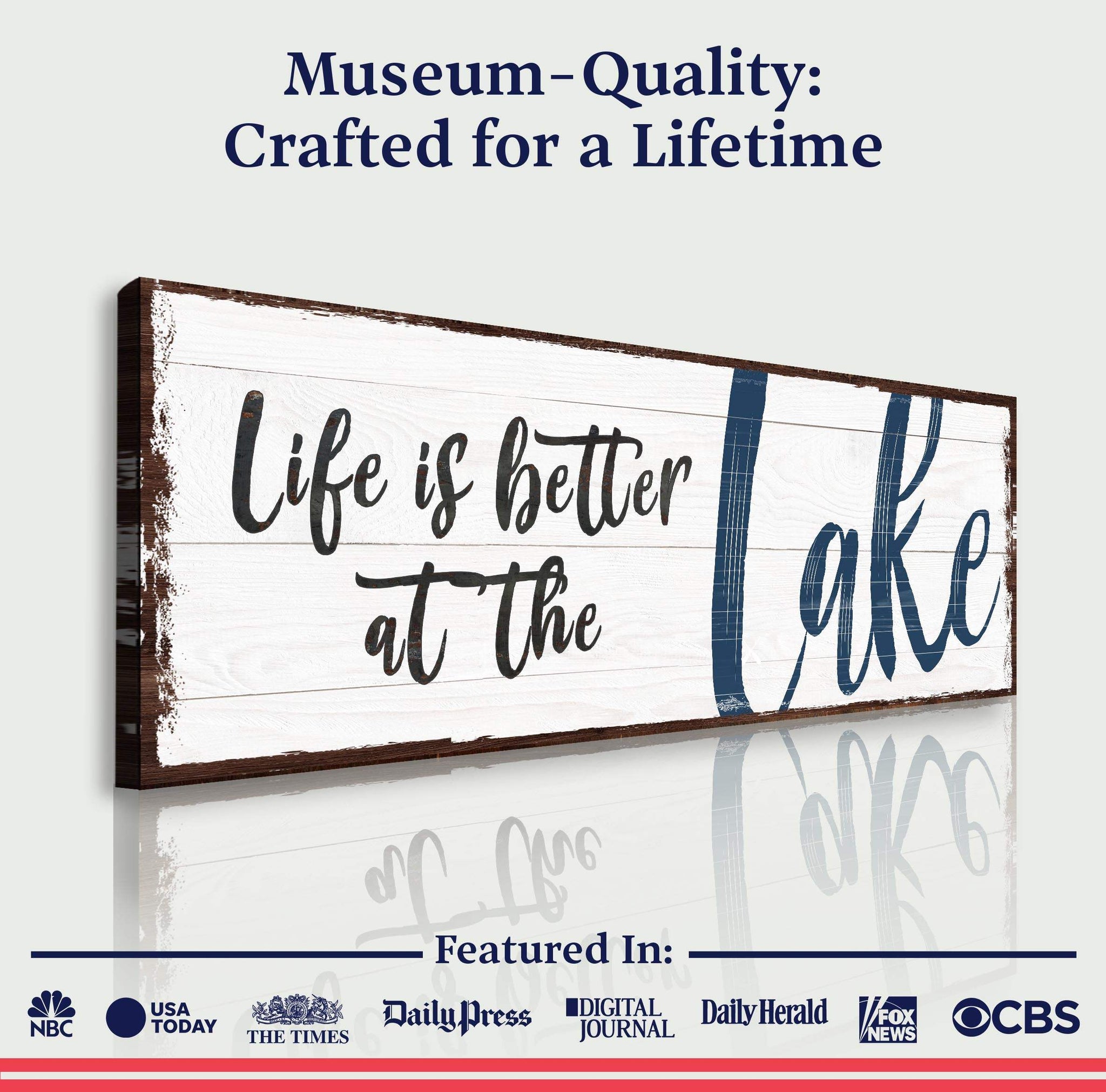 Life Is Better At The Lake Sign II - Tailored Canvases - Flyclothing LLC