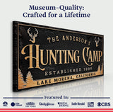 Personalized Family Hunting Camp Sign - Tailored Canvases - Flyclothing LLC