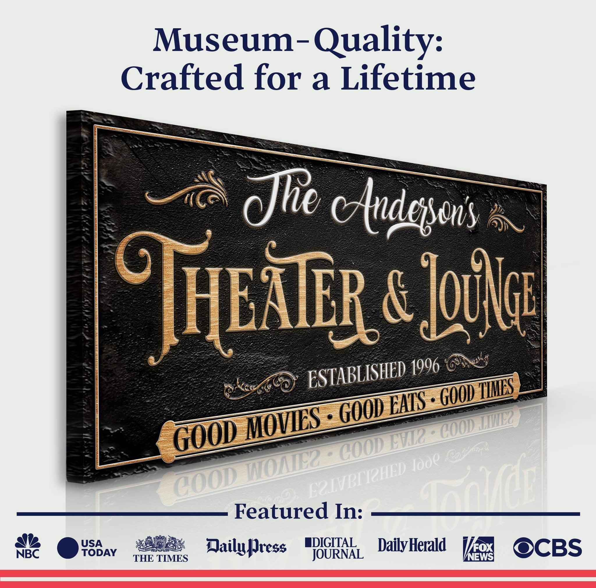 Family Theater And Lounge Sign VI - Tailored Canvases - Flyclothing LLC