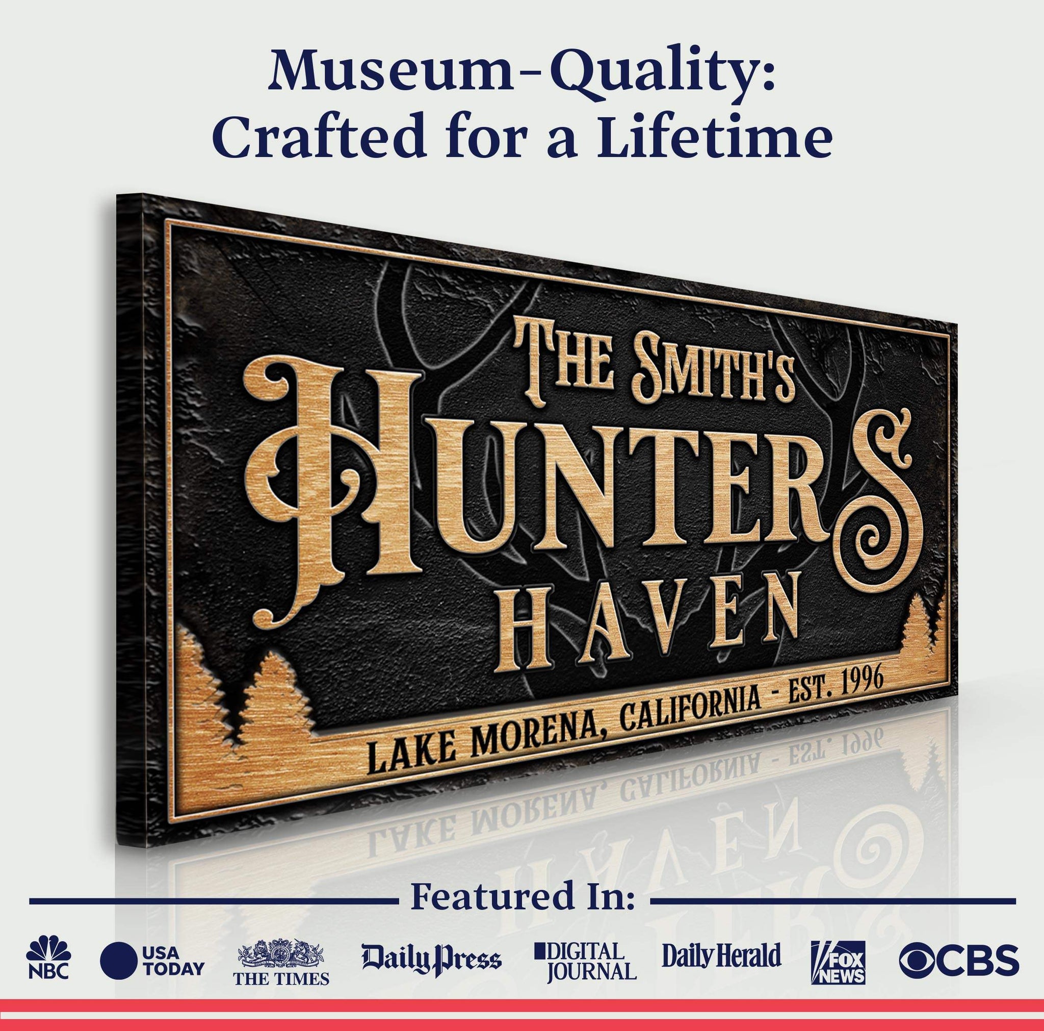 Personalized Hunters Haven Family Sign - Tailored Canvases - Flyclothing LLC