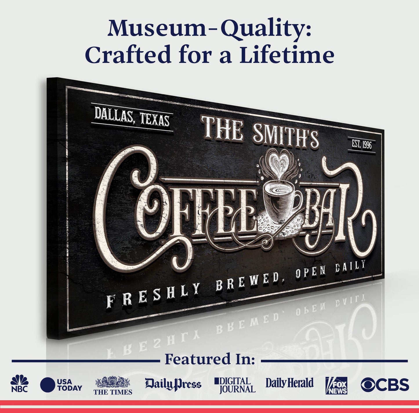Personalized Coffee Bar Sign - Tailored Canvases - Flyclothing LLC