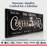 Personalized Coffee Bar Sign - Tailored Canvases - Flyclothing LLC