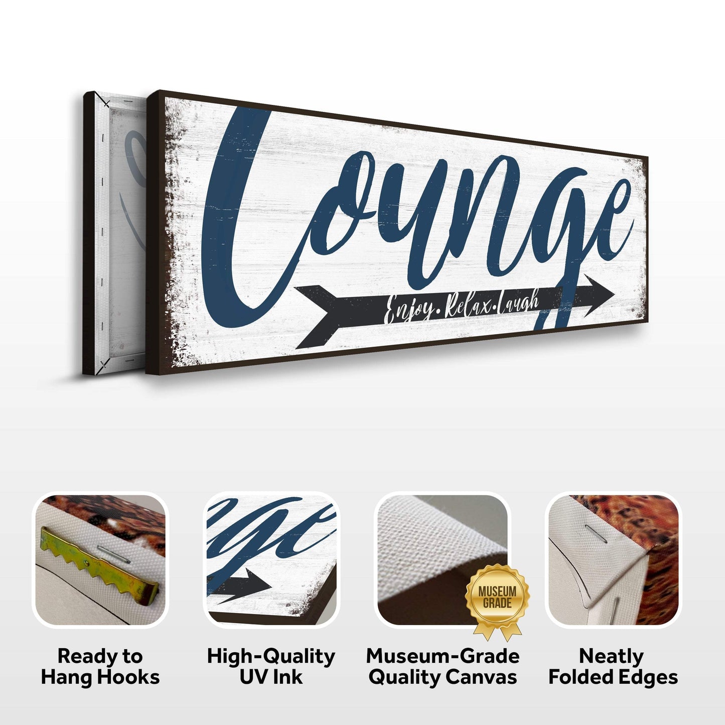 Enjoy Relax Laugh Lounge Sign - Tailored Canvases - Flyclothing LLC