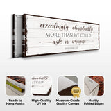 Exceedingly, Abundantly More Than We Could Ask Or Imagine Faith Sign - Tailored Canvases - Flyclothing LLC