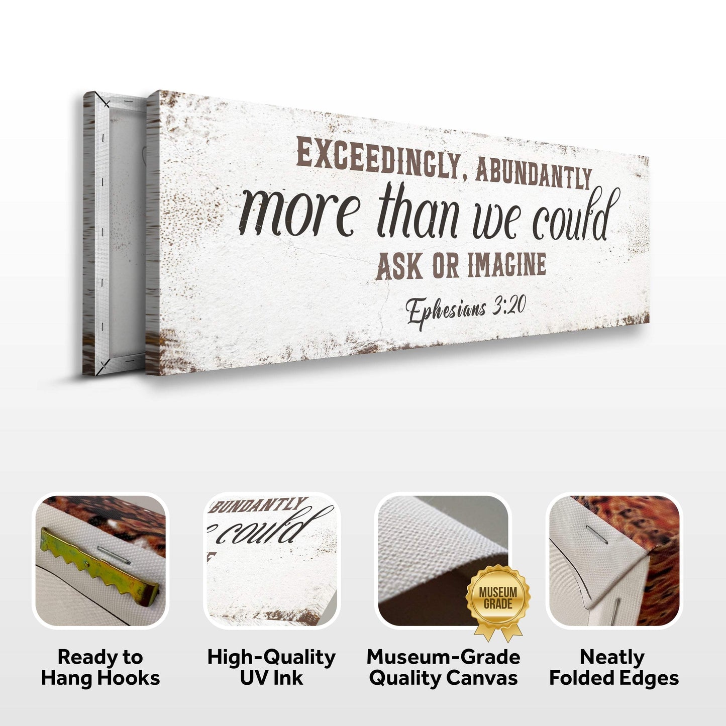 Exceedingly, Abundantly More Than We Could Ask Or Imagine Faith Sign II - Tailored Canvases - Flyclothing LLC
