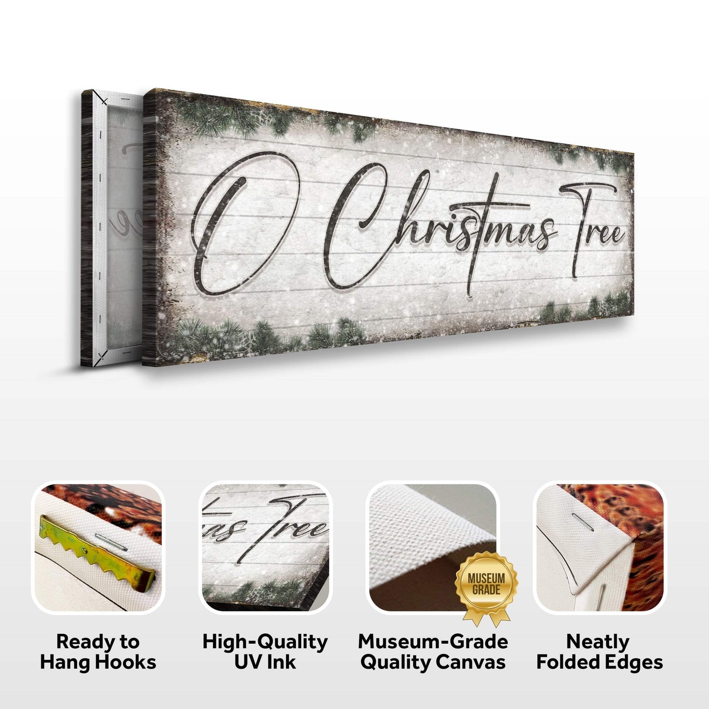 O Christmas Tree, Wood Christmas Sign - Tailored Canvases - Flyclothing LLC