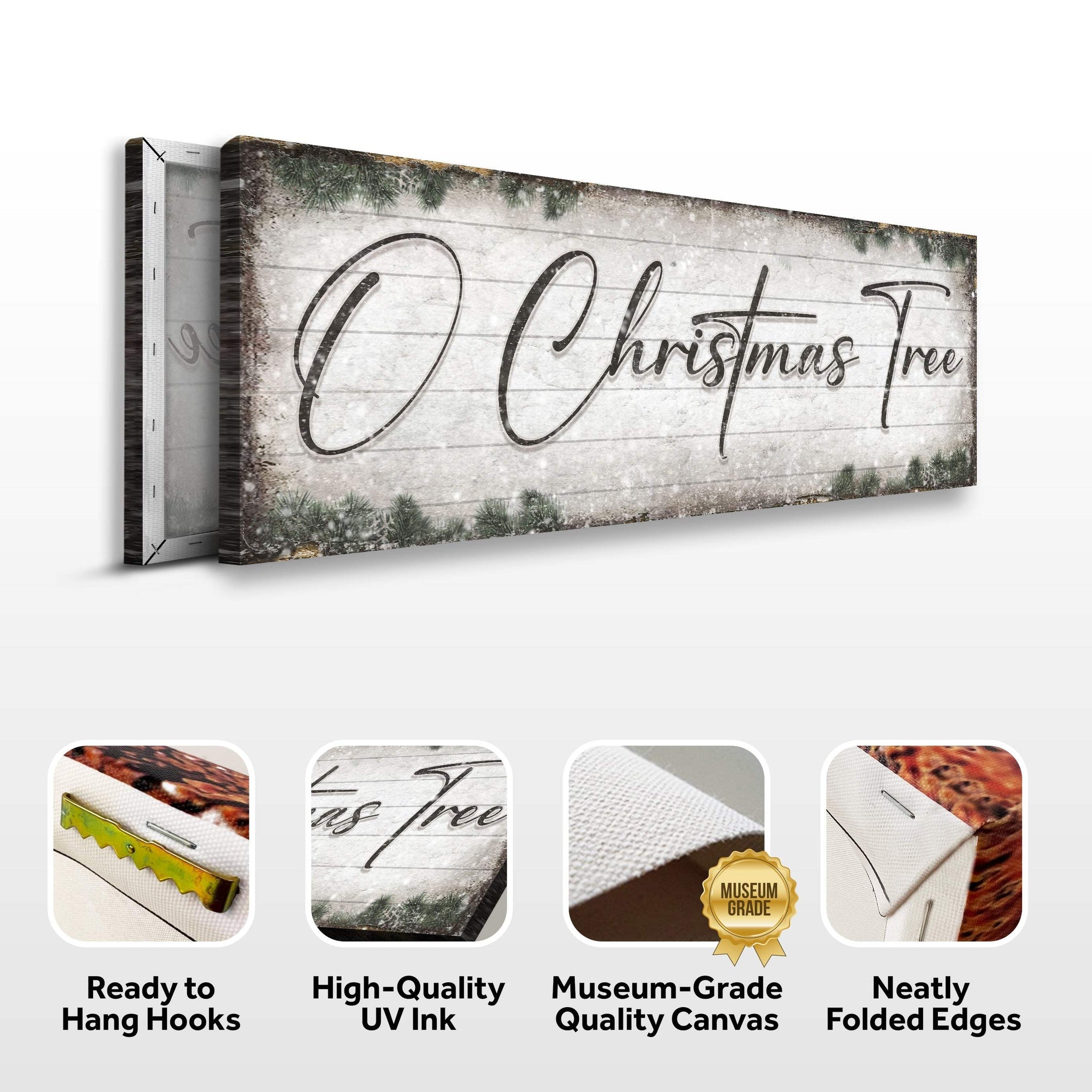 O Christmas Tree, Wood Christmas Sign - Tailored Canvases - Flyclothing LLC
