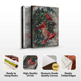 Vintage Cardinal Christmas Wall Art II - Tailored Canvases - Flyclothing LLC