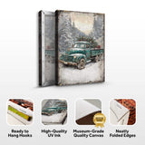 Vintage Truck With Christmas Tree Wall Art - Tailored Canvases - Flyclothing LLC