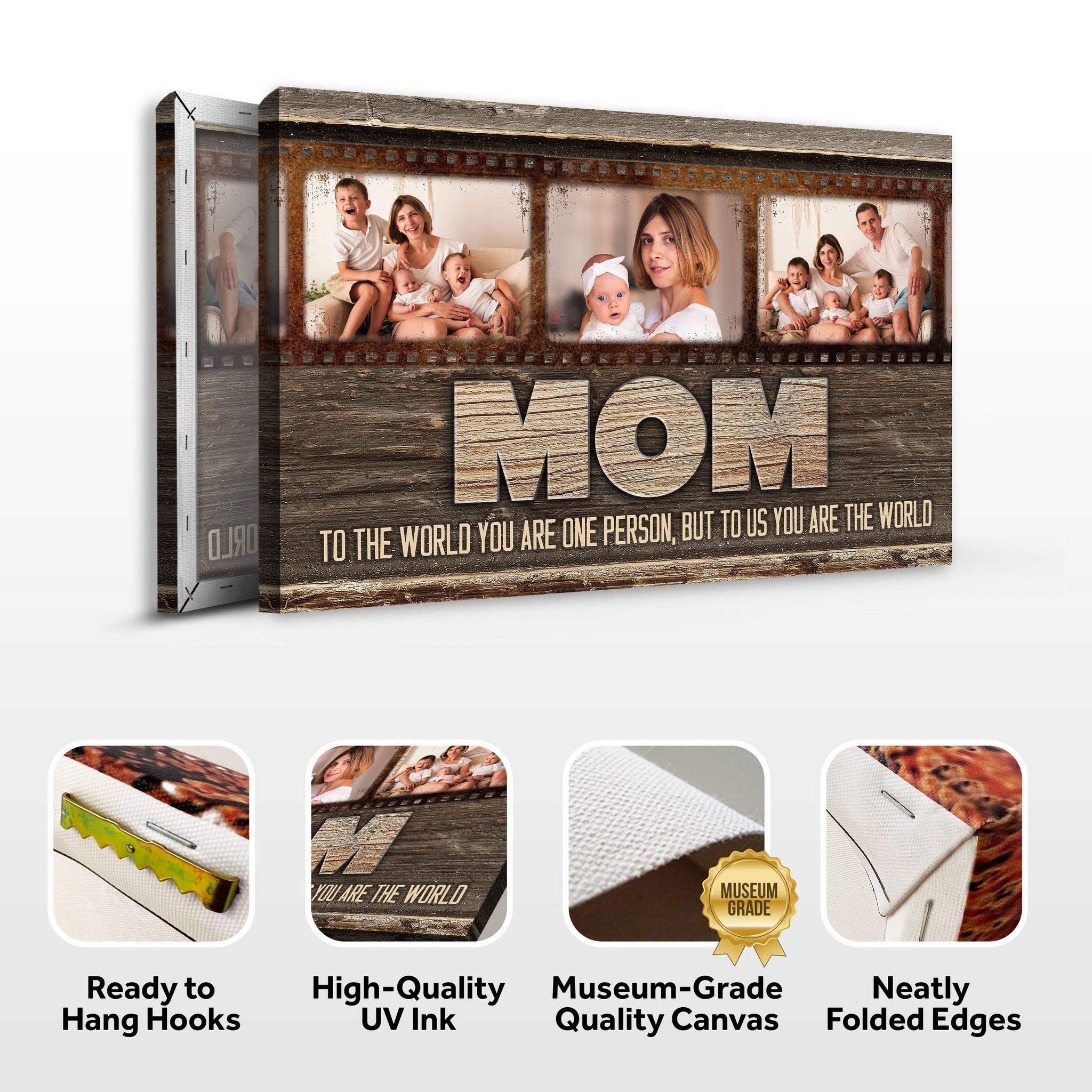 Mother's Day Sign To Us You Are The World - Tailored Canvases - Flyclothing LLC
