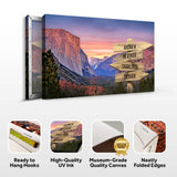 Yosemite Sunset Family Names Sign - Tailored Canvases - Flyclothing LLC