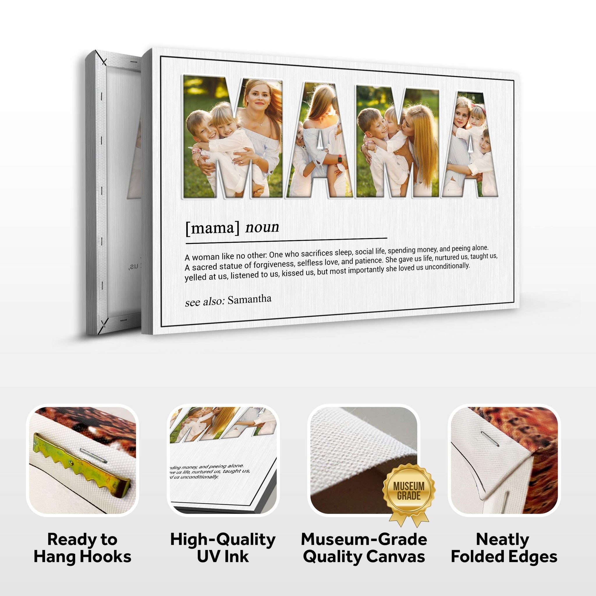 Mother's Day Sign She Loved Us Unconditionally - Tailored Canvases - Flyclothing LLC