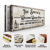 Welcome Wagon Pub Your Beer's In The Chill Sign - Tailored Canvases - Flyclothing LLC
