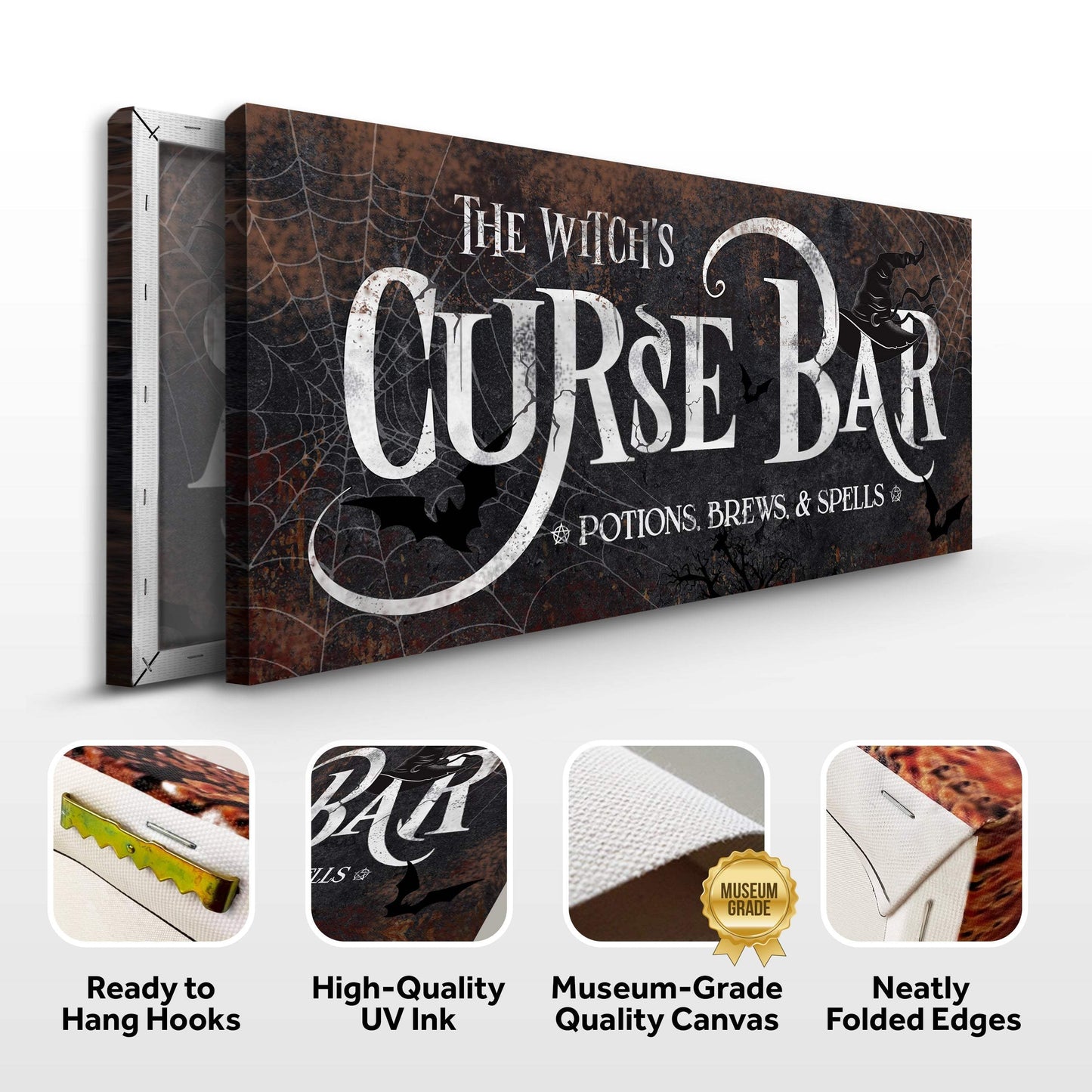 The Witch's Curse Bar Halloween Sign III - Tailored Canvases - Flyclothing LLC