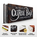 The Witch's Curse Bar Halloween Sign III - Tailored Canvases - Flyclothing LLC