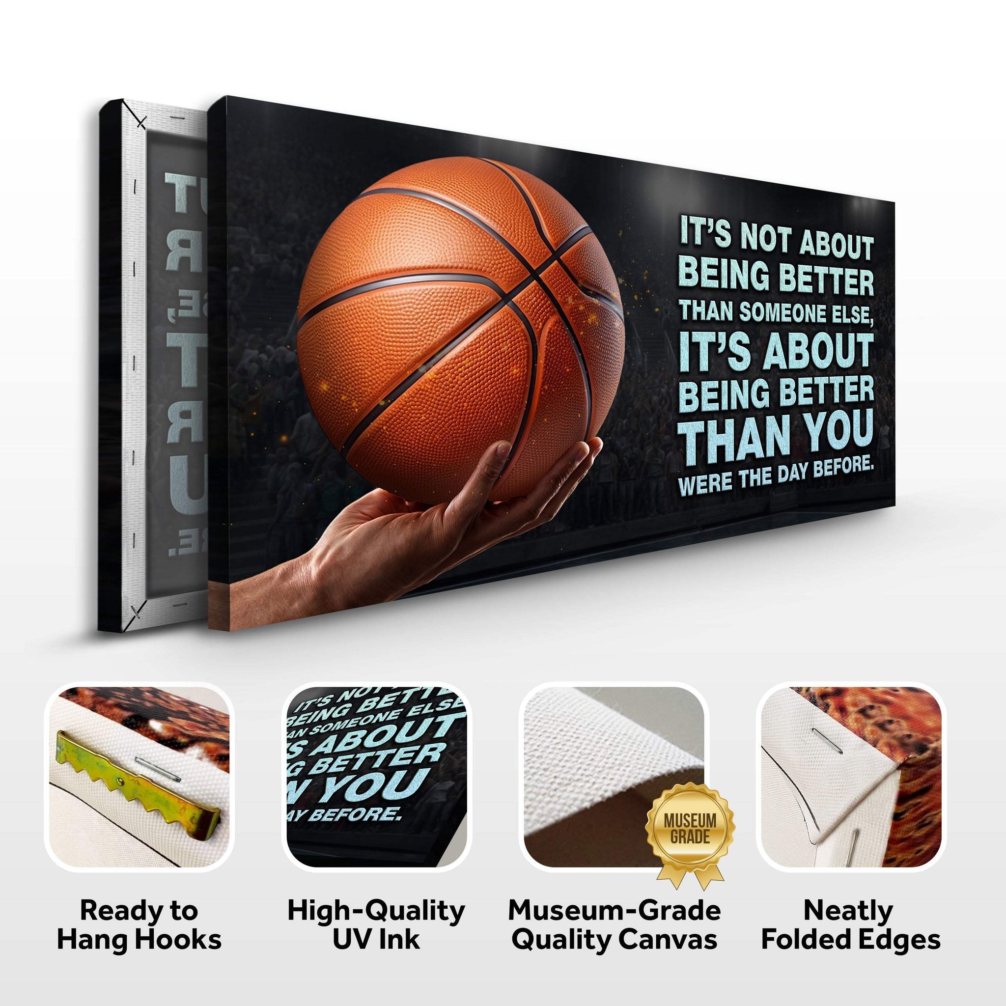 It's Not About Being Better Sports Quote Sign - Tailored Canvases - Flyclothing LLC