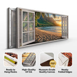 Beachfront Dreams Window Scenery Wall Art - Tailored Canvases - Flyclothing LLC