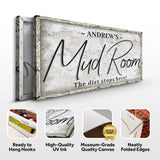 Personalized Mud Room Sign II - Tailored Canvases - Flyclothing LLC