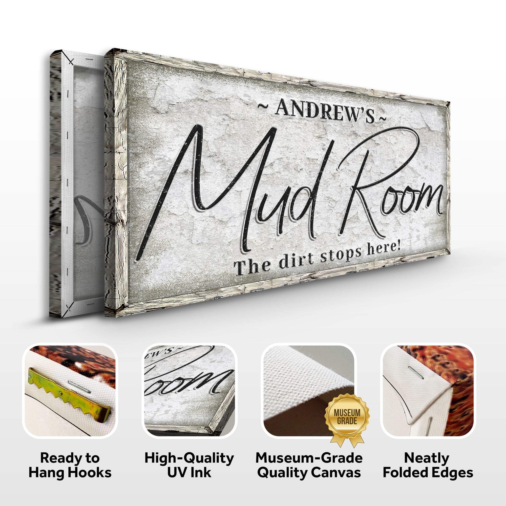 Personalized Mud Room Sign II - Tailored Canvases - Flyclothing LLC