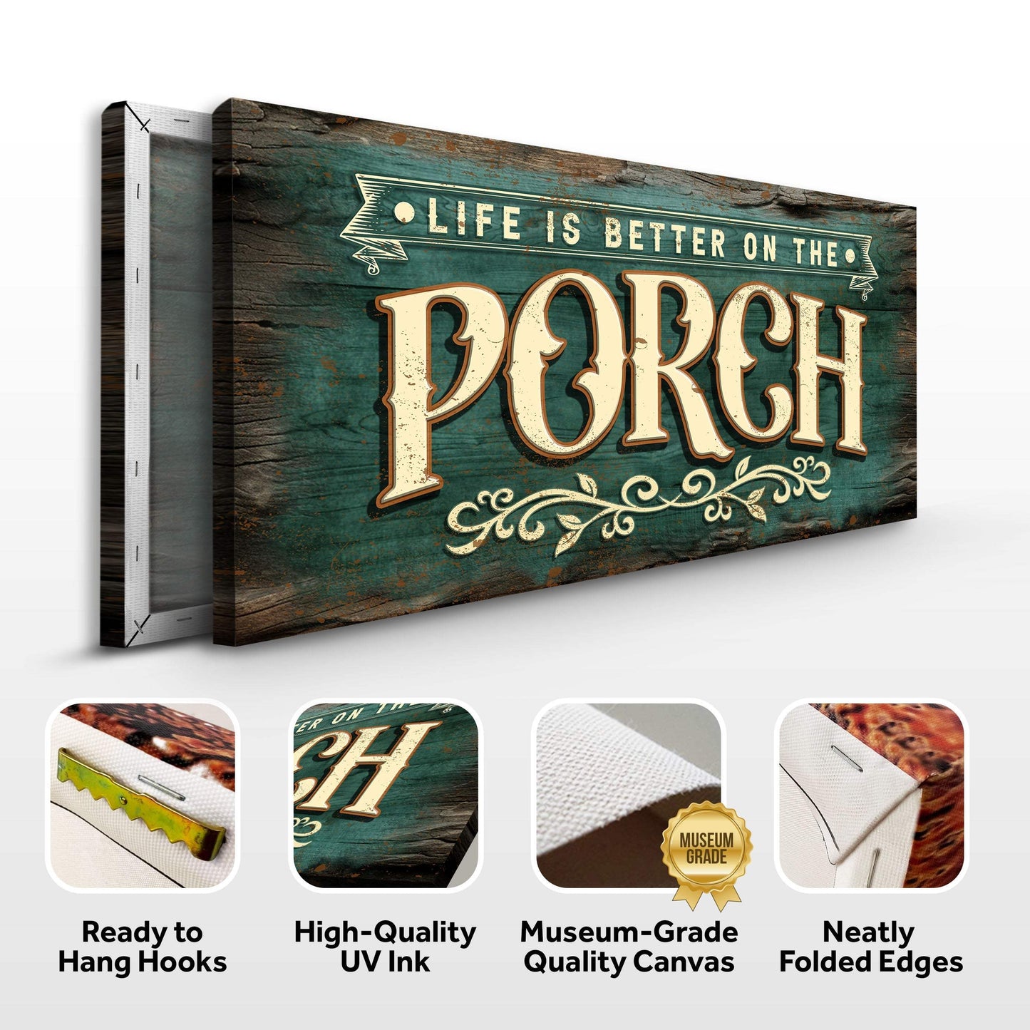 Life Is Better On The Porch Sign III - Tailored Canvases - Flyclothing LLC