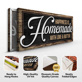 Happiness Is Homemade With Love And Butter Sign II - Tailored Canvases - Flyclothing LLC