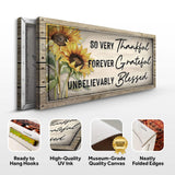 Grateful Thankful Blessed Family Sign II - Tailored Canvases - Flyclothing LLC