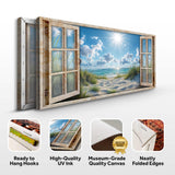 Morning Beach Window Scenery Wall Art - Tailored Canvases - Flyclothing LLC