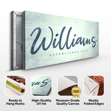 Family Name Sign V - Tailored Canvases - Flyclothing LLC