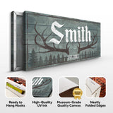 RUSTIC FAMILY ANTLER -LP1 - Tailored Canvases - Flyclothing LLC