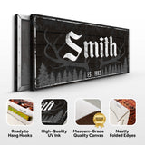 Rustic Family Antler Sign III - Tailored Canvases - Flyclothing LLC