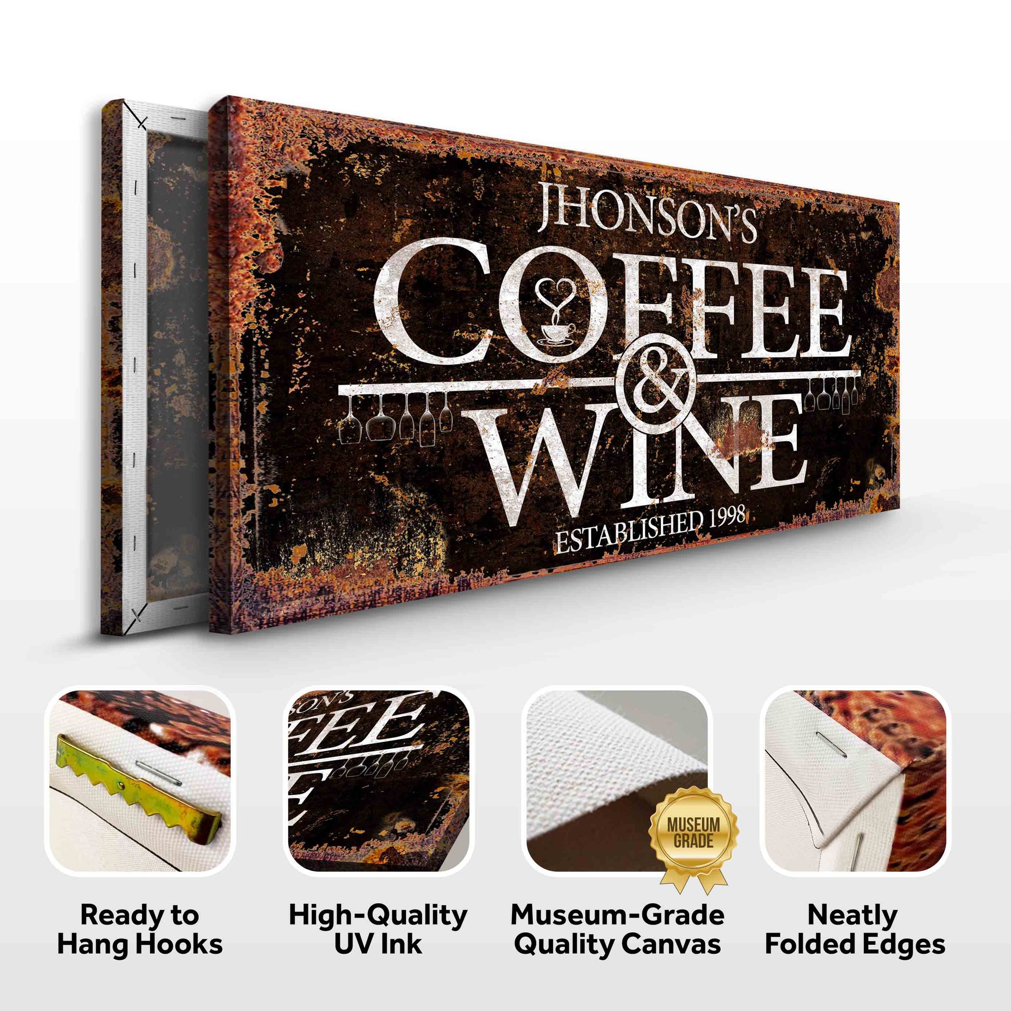 Coffee and Wine Sign III - Tailored Canvases - Flyclothing LLC