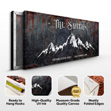 Family Mountain Home Sign III - Tailored Canvases - Flyclothing LLC