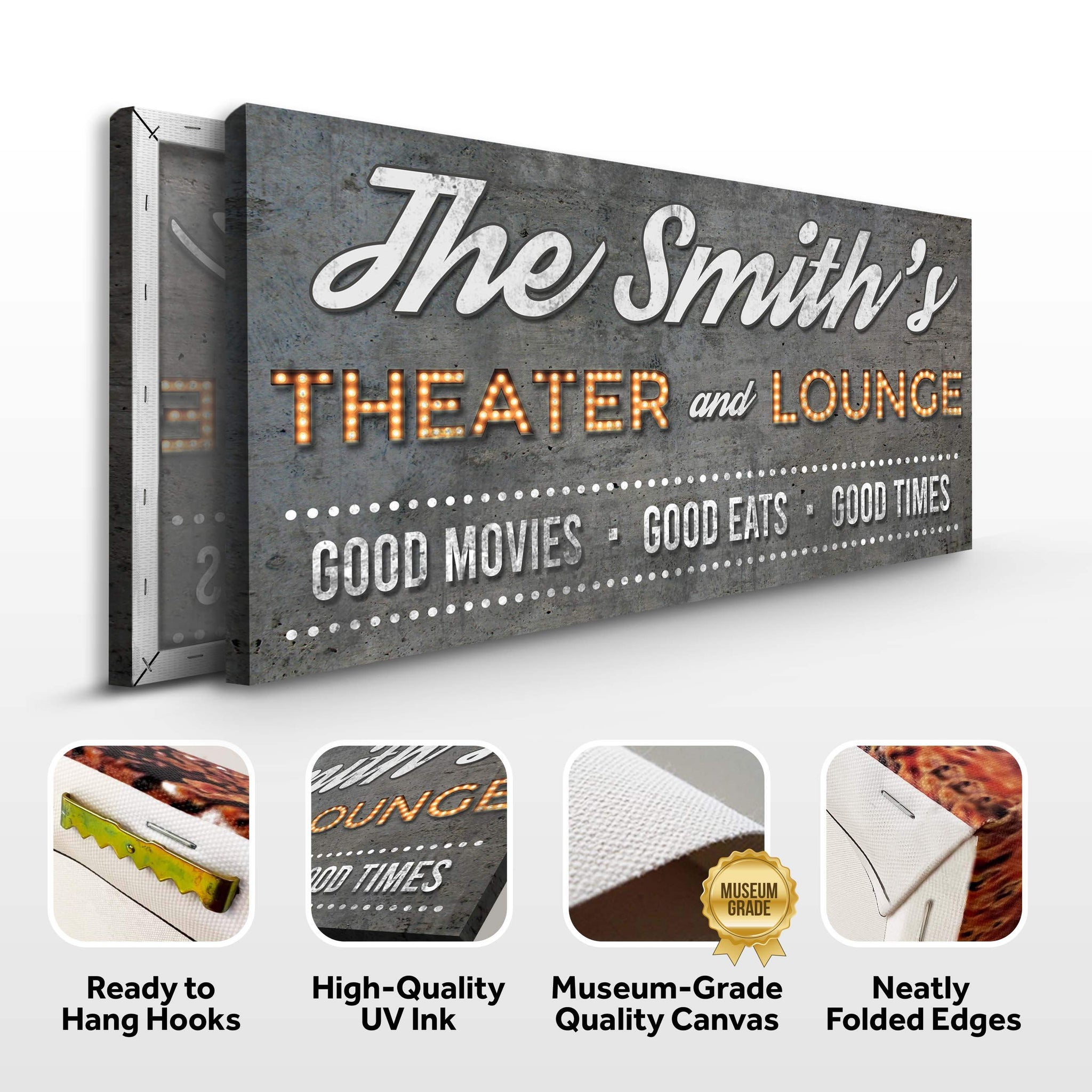 Family Theater and Lounge Sign V - Tailored Canvases - Flyclothing LLC