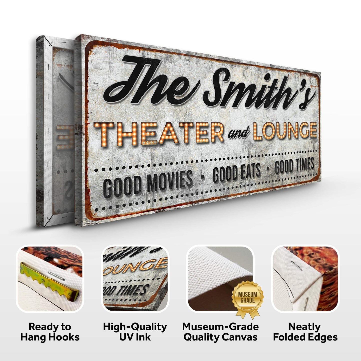 Family Theater and Lounge IV Sign - Tailored Canvases - Flyclothing LLC