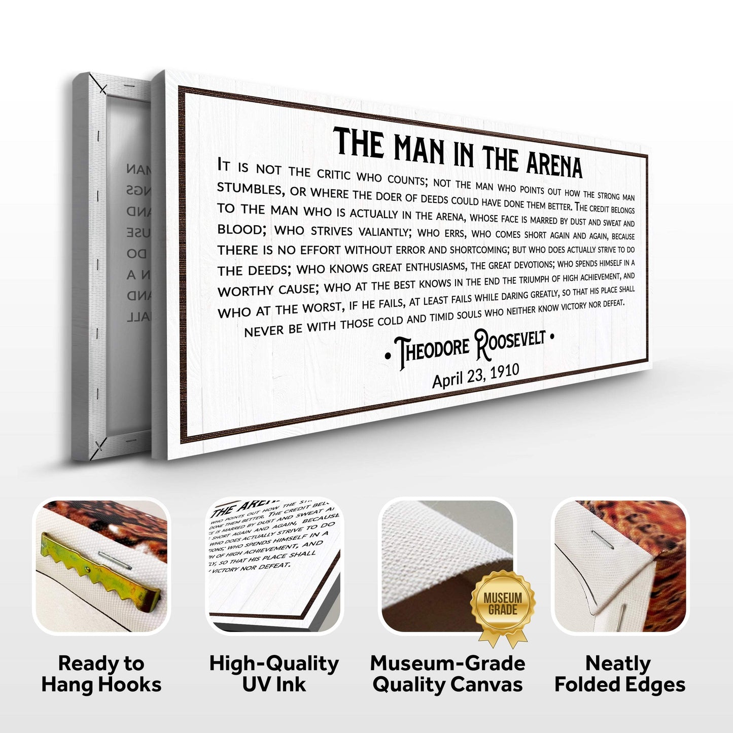 The Man In The Arena Sign VIII - Tailored Canvases - Flyclothing LLC
